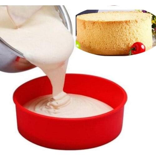 Random Color Round Shape Silicone Moulds Cake Pan Mousse Mold Ice Creams Chocolates Pastry Art Pan Bakeware Cake Tools 4/6/8/9