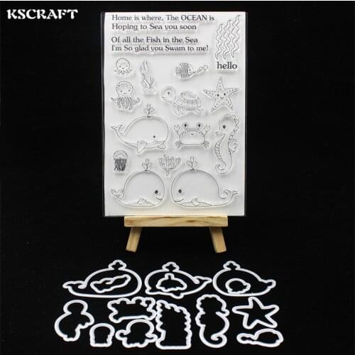 KSCRAFT Sea Animals Stamp Metal Cutting Dies Stencils for DIY Scrapbooking/photo album Decorative Embossing DIY Paper Cards 121