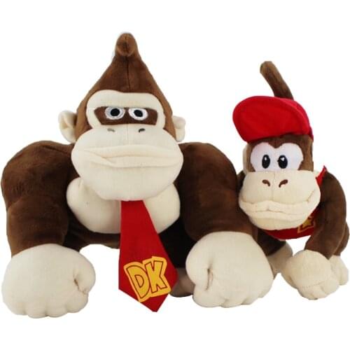 15cm-30cm Super Marios Monkey Donkey Kings Kong Diddy Soft Stuffed Plush Doll To