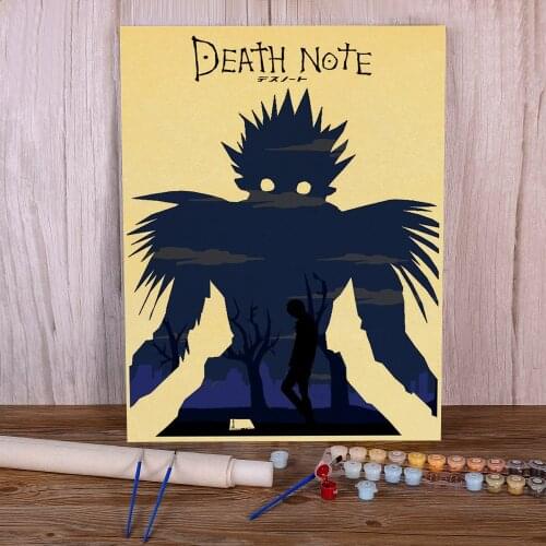 Landscape Classic Anime Series Death Note DIY Painting By Numbers Complete Kit Oil Paints 40*50 Canvas Painting Handicraft