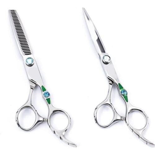 6 Inch Professional Hairdressing Scissors Set Cutting+Thinning Barber Shears 18~30 Teeth Hair Scissors personality hair scissors