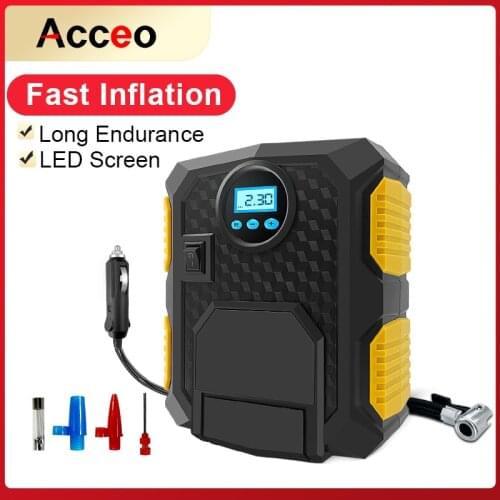 Acceo M02 150PSI Rechargeable Air Pump Tire Inflator 22 Cylinde Portable Compressor Digital Tyre Pump for Car Bicycle Tire Ball