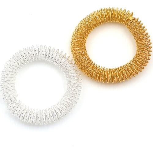 New Wrists Relaxation Massager Wrist Massage Ring Hand Acupuncture Bracelet Metal Massage Ring For Men Women Health Care Tool