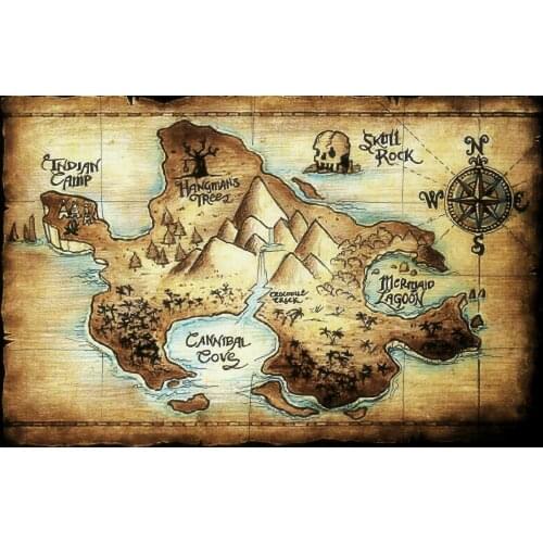 Peter Pan Netherland Map Art Film Print Silk Poster Home Wall Decor 24x36inch