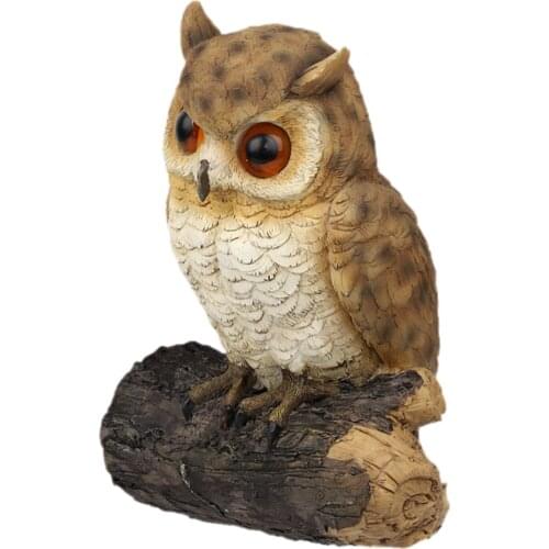 Polyresin Owl Tree Hugger Whimsical Garden Peeker Gardening Outdoor Decor