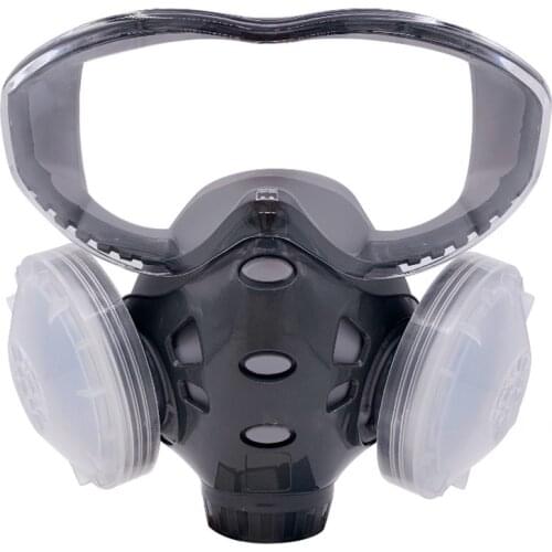 Full Facepiece Reusable Respirator with Eye Protection Windproof Dustproof Face Cover for Paint Vapors, Dust, Mold, Chemicals
