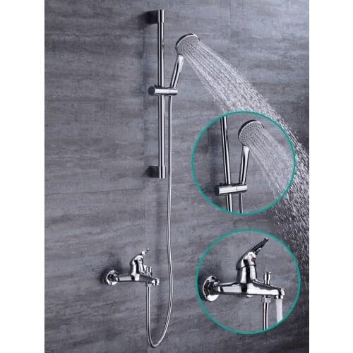 Brass Popular Shower Set Bathroom Faucet Hot & Cold Shower System mixer bathroom Faucet Wall mounted