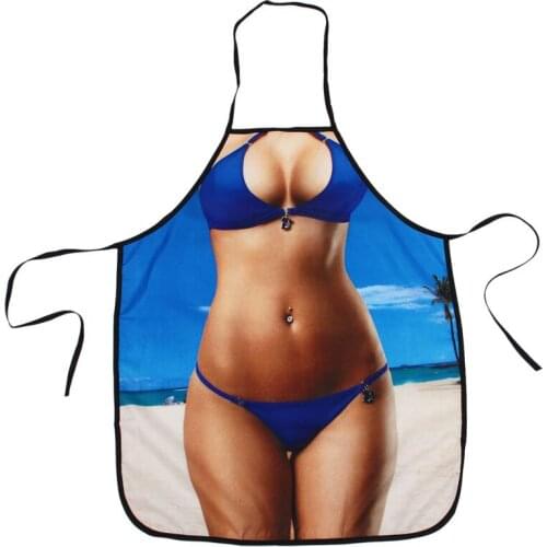 Practical Sexy Kitchen Apron Funny Creative Cooking Aprons for Men Women Girlfirend Boyfriend Christmas Birthday Gifts (Beach Bi