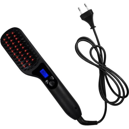 LCD Temperature control Hair Brush Fast Hair Straightener Comb hair Electric brush comb Irons Auto Straight Hair Comb brush