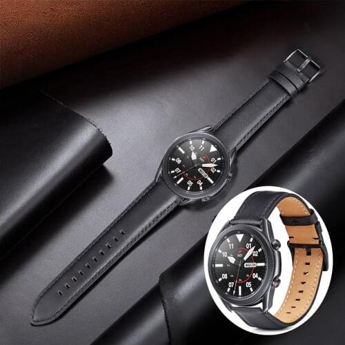 Galaxy watch 3 45mm band for samsung gear s3 frontier galaxy watch 46mm strap leather bands for huawei watch gt 2e amazfit bip