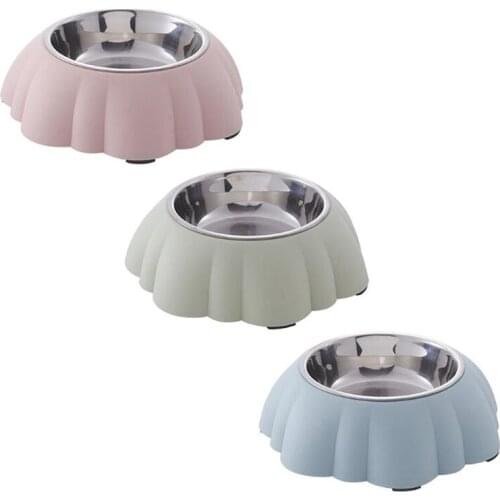 New Pet Product Dog Cat Food Bowls Stainless Steel Anti-Skid Cats Water Drinking Feeding Bowls Tools Supplies