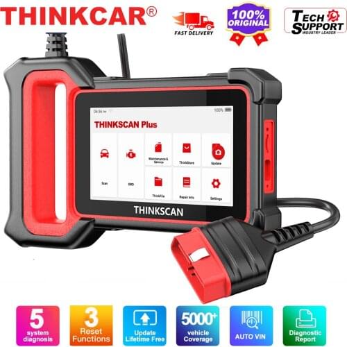 THINKCAR Thinkscan Plus S4 Code Reader OBD2 Diagnostic Tools ABS SRS TCM BCM System TPMS Oil DPF Reset Engine Scan OBD2 Scanner