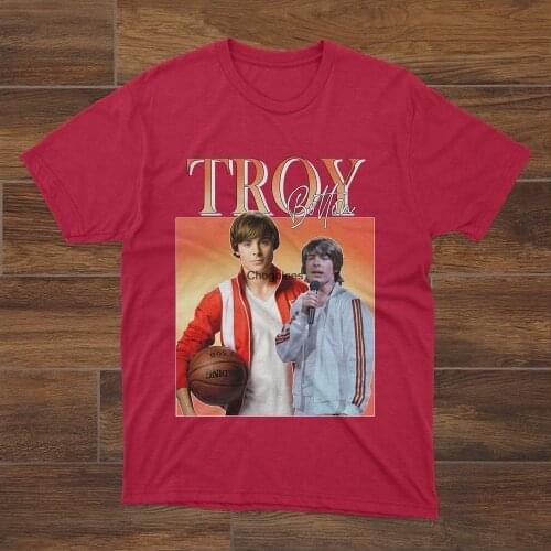Troy Bolton Vintage 90s Style Tee Zac Efron Fan Tee High School Musical Fan Tee 2000s TV Show Tee
