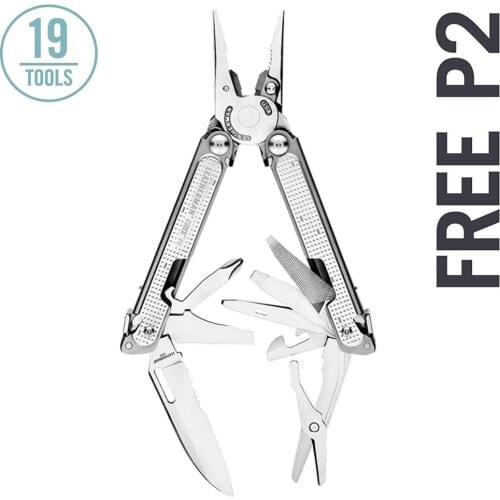 LEATHERMAN - FREE P2 Multitool with Magnetic Locking, One Hand Accessible Tools and Premium Nylon Sheath