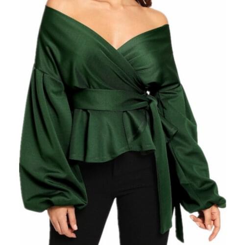 YIKUO Off Shoulder Blouses