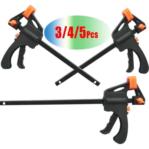 High quality 6inch or 4inch orange F Style Bar Woodworking Clamps Quick Ratchet Release DIY Carpentry Hand Tool
