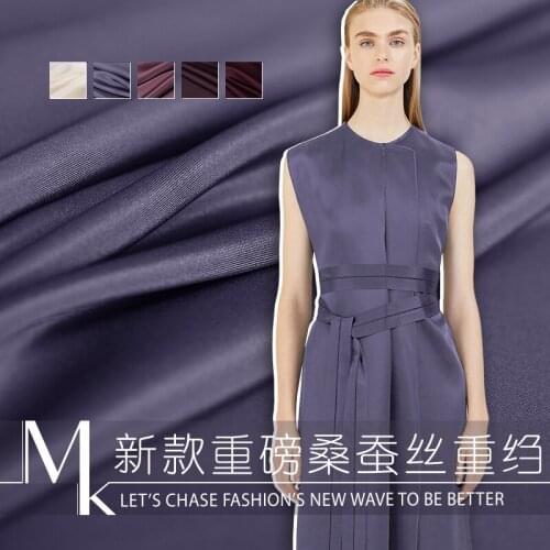 115cm wide solid color silk fabric meter 40mm heavy crepe silk fabric solid color shirt dress fabric wholesale silk cloth