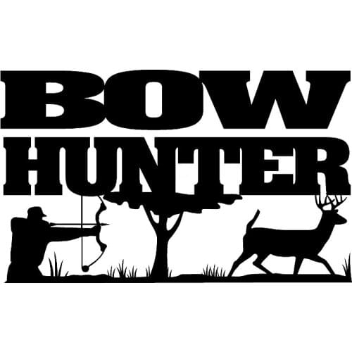 40621# Die-Cut Vinyl Decal Bow Hunter Car Sticker Waterproof Auto Decors on Car Body Bumper Rear Window
