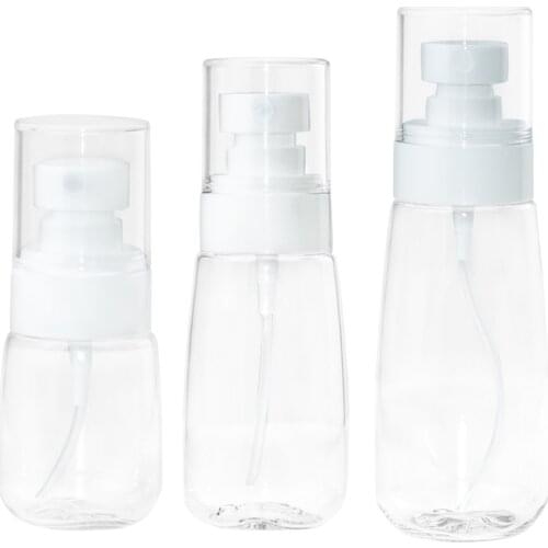 6pc 30/60/100ml Portable Empty Spray Bottles Plastic Atomizer Perfume Atomizer Spray Refillable Bottle Container Eco-friendly