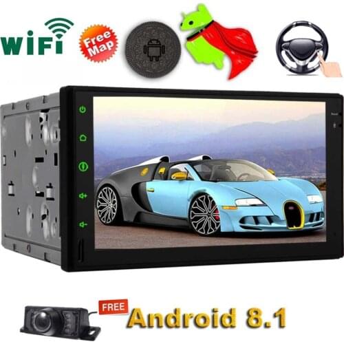 AM FM Radio Double Din Android 8.1 OS 7 Inch Capacitive Touch Screen Car radio Stereo In Dash GPS Navigation Support AM FM Radio
