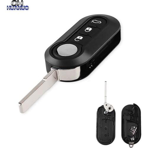 3 Buttons Key Case Fob Flip Folding Car Key Shell For FIAT 500 Panda Punto Bravo Ducato Stilo Remote SIP22 Blade