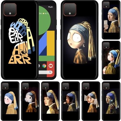Phone Case for Google Pixel 4a 4 XL Cover For Google Pixel 5 4G 5G Soft Black Cover Coque Girl With A Pearl Earring Vermeer