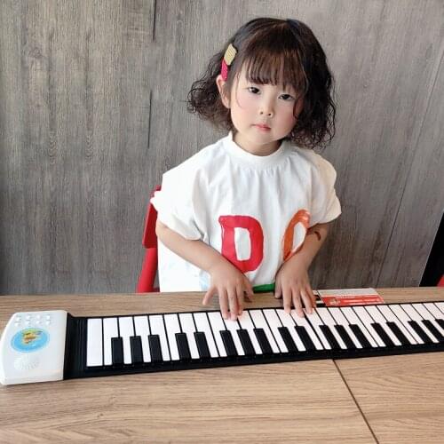 Digital Keyboard 49 Key Roll Up Piano Portable Electric Piano Keyboard Toy Musical Instruments for Kids