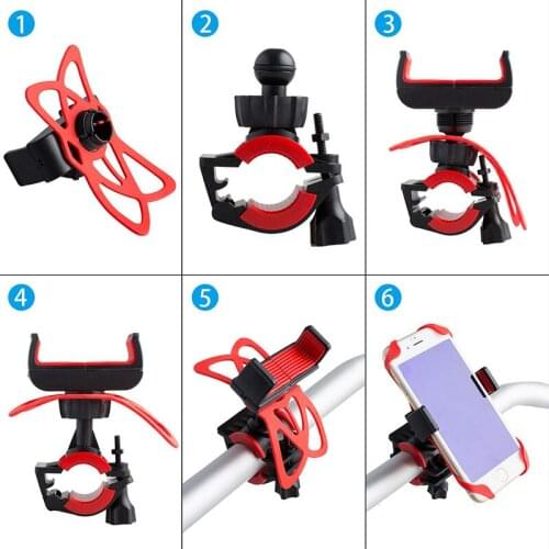 CKAHSBI Bicycle Phone Holder For Phone Universal Motorcycle Mobile Holder Bike Handlebar Stand Bracket Adjustable 360 Rotation