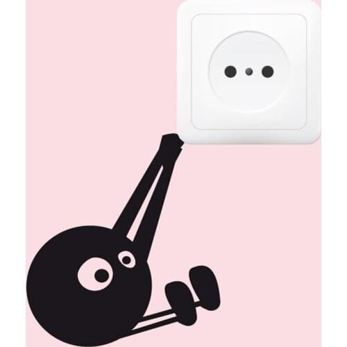 KUCADA cute cartoon pattern switch sticker diy wall sticker bedroom mural decal art WP1355