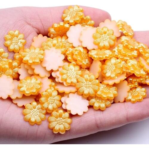 Flower 1000pcs 13mm Flatback Half Pearls Rhinestone For Nail Art Cellphone DIY Jewelry Crafts Decorations