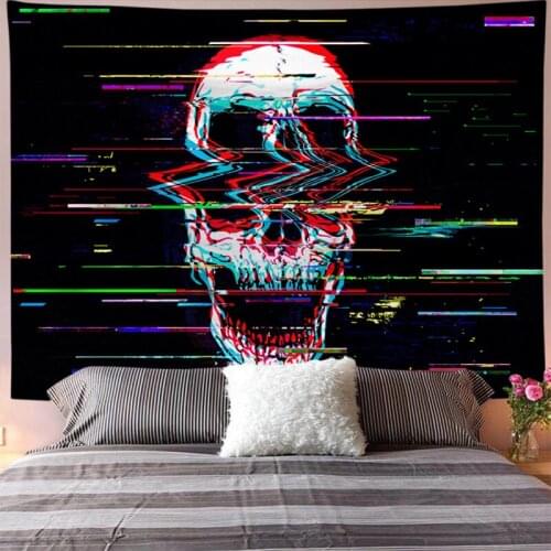 Gothic Skull Tapestry Wall Fabric Large Blanket Tapiz Decorativo Trippy Tapestry Mandala