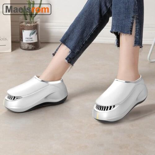 Intelligent Foot Massager Shoe Improve Blood Circulation Electric Walkable Massage Shoes 4 Colors Air Heating Airbag Massage