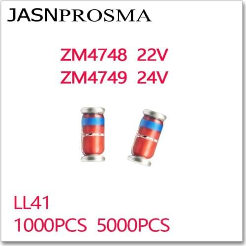 JASNPROSMA 1000PCS 5000PCS ZM4748 ZM4749 22V 24V LL41 1W ZM4748A ZM4749A 4748 4749 zener 1N4748 1N4749 IN4748 IN4749