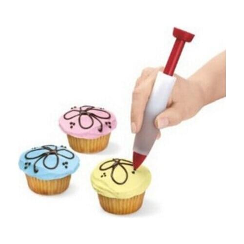 Creative Silicone Chocolate Pen Nontoxic Cake Decorating Pen Syringe Food Write Pen Household Kitchen Baking Tools Free Shipping