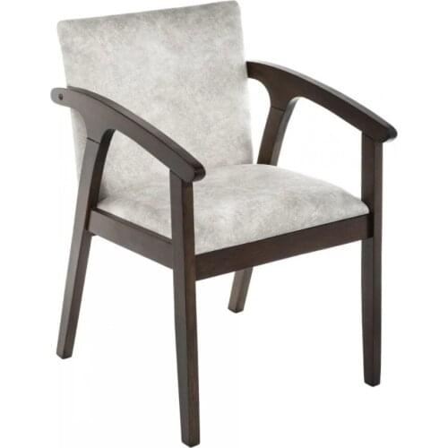 Arm Chair Accent Chair, Wooden Mid-Century Modern Chairs, Elegant Upholstered Lounge Chair for Living Room Fabric Padded Chair