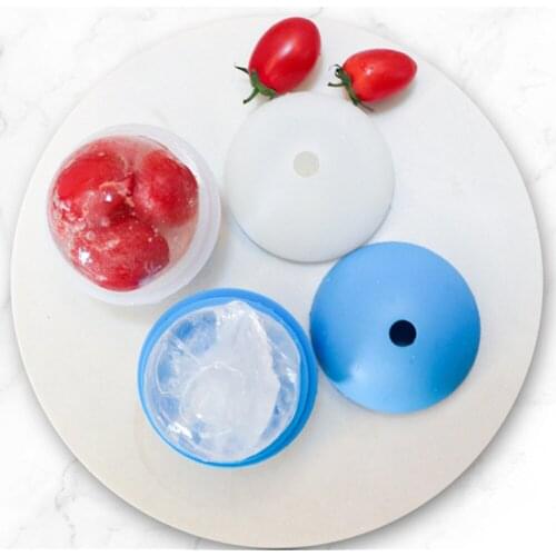 Ice Ball Maker Mold Cooler Wine Barware Bucket Beer Whisky Scotch Silicone Round Sphere Add Lid Reusable 7.5Cm Smooth Pet Use