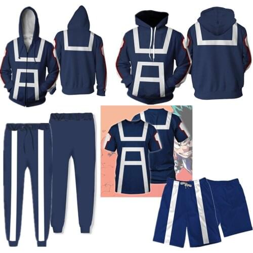 My Hero Academia Hot Anime Hoodie Cosplay Unisex Sweatshirts 3D T-shirt Casual Pants Printing Fashion Jacket Harajuku Streetwear