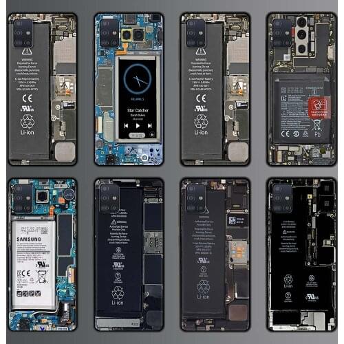 Motherboard Circuit board Phone Case for Samsung Galaxy A51 A71 A21S A12 A11 A31 A52 A41 A32 5G A72 A02S Silicon Back Cover