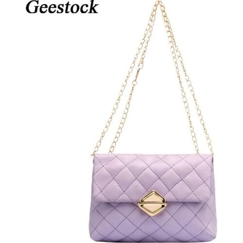 Geestock MINI Shoulder Bag Woman Embroidery Thread PU Leather Crossbody Bags Female Small Hand Bag Causal Fashion Handbags