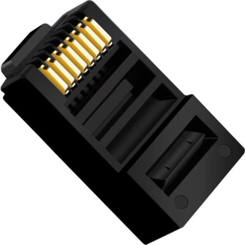 100pcs RJ45 Cat5e 8P8C Modular Ethernet Cable Connector Crystal Plug 50u Network POM Materials RJ 45 Cat5 Ends Black