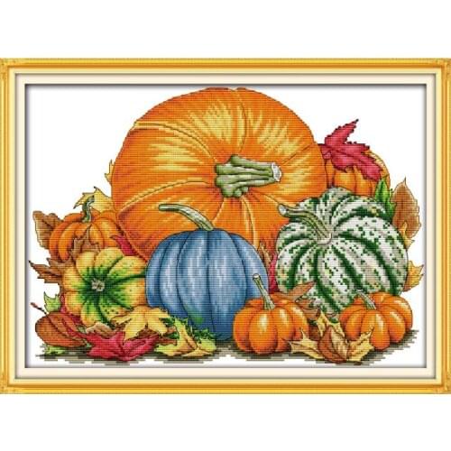 Pumpkin 3 cross stitch kit aida 14ct 11ct count print canvas stitches embroidery DIY handmade needlework
