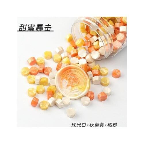 Transparent Retro Boxed Lacquer Wax Set clear stamps Gold Powder Seal Particle Customization DIY Sealing Beads for Envelope 1Set