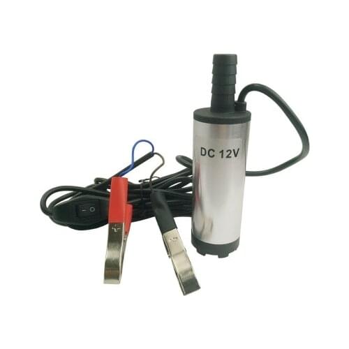 Portable Mini Electric Submersible Pump For Pumping Diesel Oil Water Fuel Transfer Pump Stainless Steel Shell 12L/min DC 12V 24V