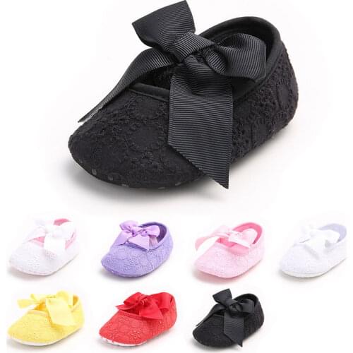 Newly Cute Lovely Casual Shoes Baby Girl Soft Sole Bow Crib Shoes Floral Slip-On Spring Autumn Shoes Outfit 0-18M 5 Style