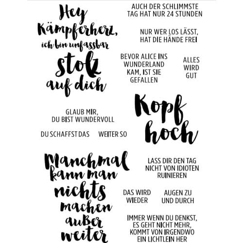 German words Clear Silicone Stamp/Seal for DIY scrapbooking/photo album Decorative clear stamp sheets ST0517