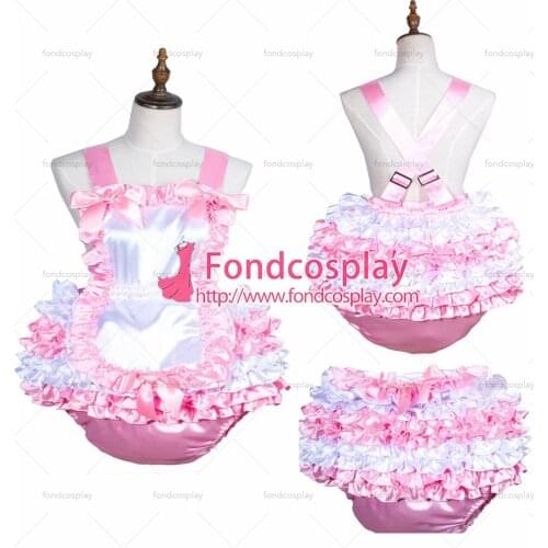 Sissy maid satin dress lockable Uniform cosplay costume Tailor-made[G3758]