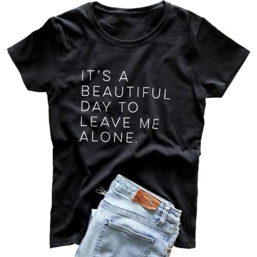 THINKTHENDO Women's T-shirts With Inscriptions