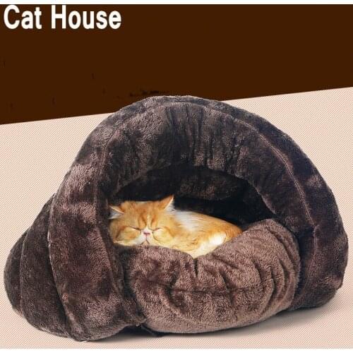 High-Grade Pet Cat House North Pole Velvet Big Size Cat Sleeping Bags Bed Hot Small Dog Nest Kennels 20 Pounds Of Puppy Cat Use