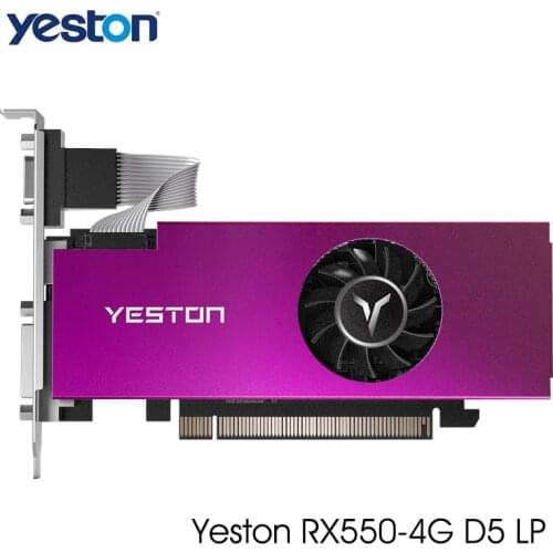 Yeston Radeon mini RX 550 GPU 4GB GDDR5 128bit Gaming Desktop computer PC Video Graphics Cards support VGA/DVI-D/HDMI PCI-E 3.0