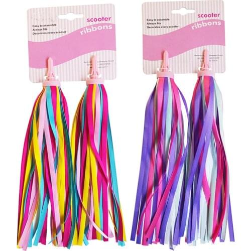 2pcs 30cm Children Kids Scooter Balance Bike Decorative Ribbon Bicycle Handlebar Colorful Tassel Streamers for Girls Bicycle